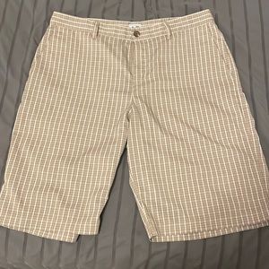 Adidas plaid golf shorts